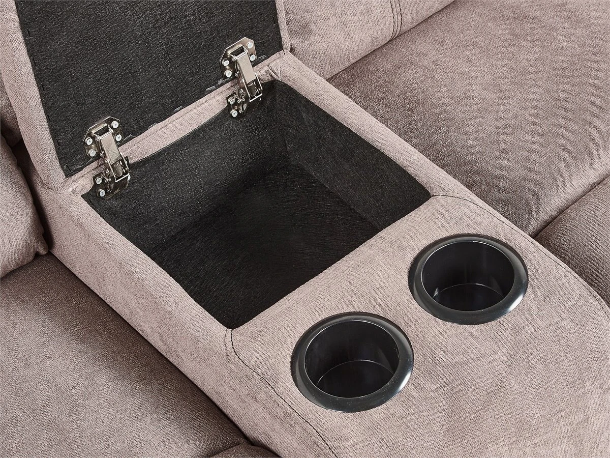 Sofá Esquinero 5 Plazas Reclinable Manual Gris Pardo ROKKE 11 Sofá Esquinero 5 Plazas Reclinable Manual Gris Pardo ROKKE - Imagen 9