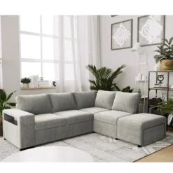 BUDWING Zurie - Sofá Rinconera Reversible - 5 Plazas - Chaise Longue Derecha O Izquierda Con Otomana 2 Cajoneras - Gris 7 BUDWING Zurie - Sofá Rinconera Reversible - 5 Plazas - Chaise Longue Derecha O Izquierda Con Otomana 2 Cajoneras - Gris -Mimoso Sofa Ventas 65b1c926a4dd0ff3a58bfce8edff1b4a9d0050ea 28f2a583ad7d4beea5ede1bc00356516