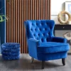 Sillón De Terciopelo Azul Oscuro VIBORG II