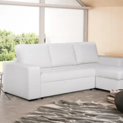 Chaise Longue Reversible De Piel Sintética Con Cama HARRY Blanco -Mimoso Sofa Ventas 676dddd66e5076cb87acb84dbf6de4ff1b0590af 369866 02