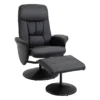 HOMCOM Sillón De Salón Con Otomana Reposapiés Tapizado En PU Sillón Relax Reclinable Hasta 145° Y Giratorio 360° Con Respaldo Ajustable Para Salón Dormitorio Oficina 81x81x105 Cm Negro -Mimoso Sofa Ventas 6aef2f55f552f3f97748f7bbf172a0b583d0ca0c b4dd6b8eb30b4ba1bfec17d66df2d500