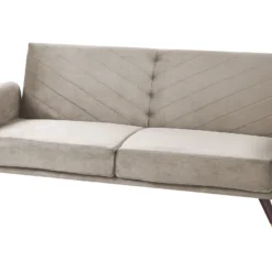 Sofá Cama 3 Plazas De Terciopelo Gris Pardo/madera Oscura SENJA -Mimoso Sofa Ventas 743310b093e396eb6d87753053a77fbdbffb0cd5 b74ff3a6500c4b9084b289792cf33b5f