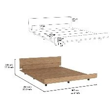 Marco De Cama Queen Zúrich 51.6CM A X 212.5CM P X 160CM L MIEL 6 Marco De Cama Queen Zúrich 51.6CM A X 212.5CM P X 160CM L MIEL - Imagen 4