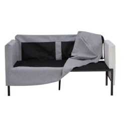 HOMCOM Sofá De 2 Plazas Tapizado En Lino Sintético Sillón Biplaza De Salón Con Cojines Acolchados Desenfundables Reposabrazos Y Patas De Acero 130x67x76,5 Cm Gris -Mimoso Sofa Ventas 76d645e43e25f79840107dc0a27d2886c44de9a2 6d4577aecd9141979e6e476f3b15e797