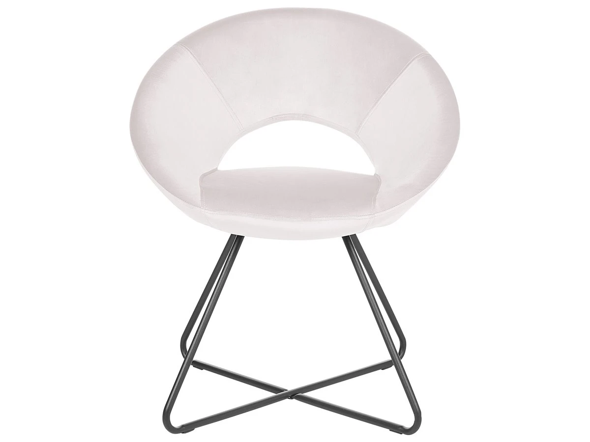 Sillón De Terciopelo Beige/negro RACHEL 6 Sillón De Terciopelo Beige/negro RACHEL - Imagen 4