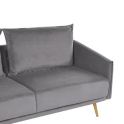 Conjunto De Sala De Estar 5 Plazas De Terciopelo Gris MAURA -Mimoso Sofa Ventas 78132689773e1cd905076cd90ec16f968d5891f1 64a83d5c577f4e74bb62996c36eb4faf