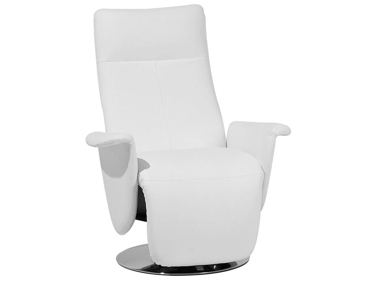 Sillón Reclinable En Piel Sintética Blanco PRIME 4 Sillón Reclinable En Piel Sintética Blanco PRIME - Imagen 2