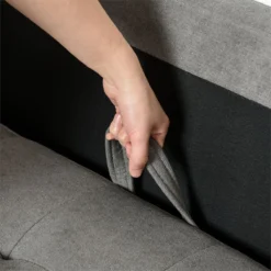 HOMCOM Sofá De 3 Plazas Acolchado Con 3 Cojines Y Reposabrazos Espacio De Almacenaje Estilo Moderno Para Salón Dormitorio 166,5x62x82 Cm Gris -Mimoso Sofa Ventas 7cd49f1e01821527cd8569d9f88f25e2b4cc8912 e6a908f21ec043d3b7bd7296e8ef1043