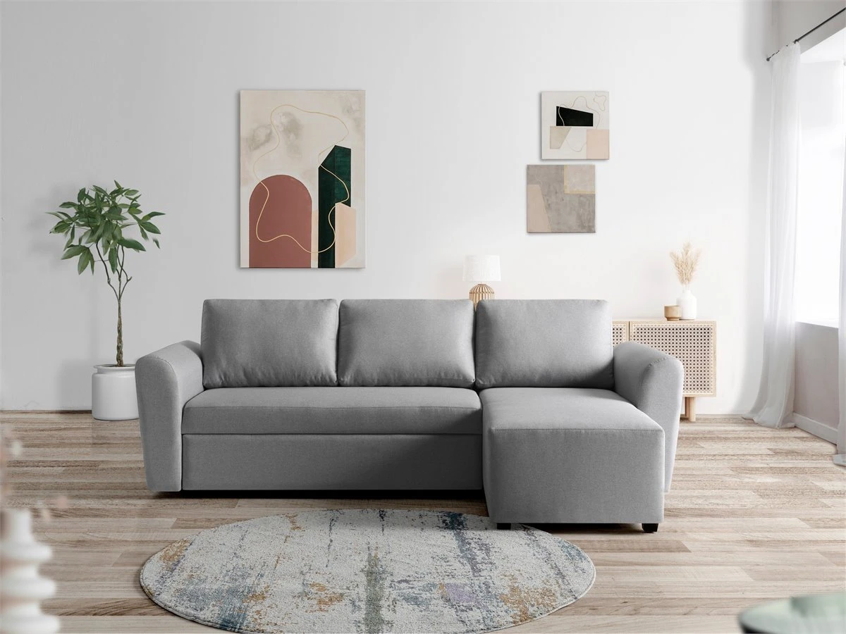 Chaise Longue De 3 Plazas KAYS, Gris Claro 4 Chaise Longue De 3 Plazas KAYS, Gris Claro - Imagen 2