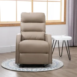 HOMCOM Sillón Relax Con Reclinación Manual Hasta 160°con Reposapiés Retráctil Esponja De Densidad Tapizado En PU 65x89x100cm -Mimoso Sofa Ventas 7f424cfbd2294bcc15de9b446e869746241aa7ea 6a918927766145d196c592bd7e91da65