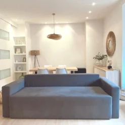 Skraut Home - Sofa Cama CLOUD, Gris Claro, Convertible En Cama, Arcón. Máximo Relax Y Confort - Con Sistema De Apertura Por Arrastre 225x92x92cm -Mimoso Sofa Ventas 7fd46626693ecfa418097be60e427e1d5e4f844f e9912e0922db428b9532ee9795c297f9