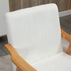 HOMCOM Butaca De Salón Sillón Relax Estilo Nórdico Tapizado En Terciopelo Con Asiento Y Respaldo Acolchados Patas De Madera Para Oficina Dormitorio 68x74x82 Cm Crema -Mimoso Sofa Ventas 82a159c1e67008d7426c9165fac1996e47e8ba07 15eb2a4a18c54ec5b78179f112d9768e