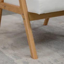 HOMCOM Butaca De Salón Sillón Relax Estilo Nórdico Tapizado En Terciopelo Con Asiento Y Respaldo Acolchados Patas De Madera Para Oficina Dormitorio 68x74x82 Cm Crema -Mimoso Sofa Ventas 82f287cd894aecd2afe55d7b2bc59746e8617738 9726813e14b74e479b25c2b2e3971311