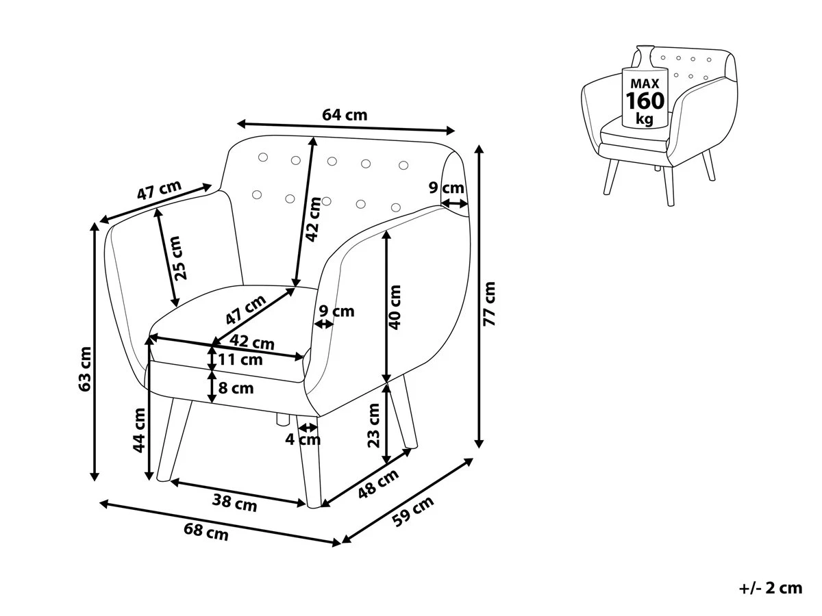 Sillón Multicolor MELBY 5 Sillón Multicolor MELBY - Imagen 3