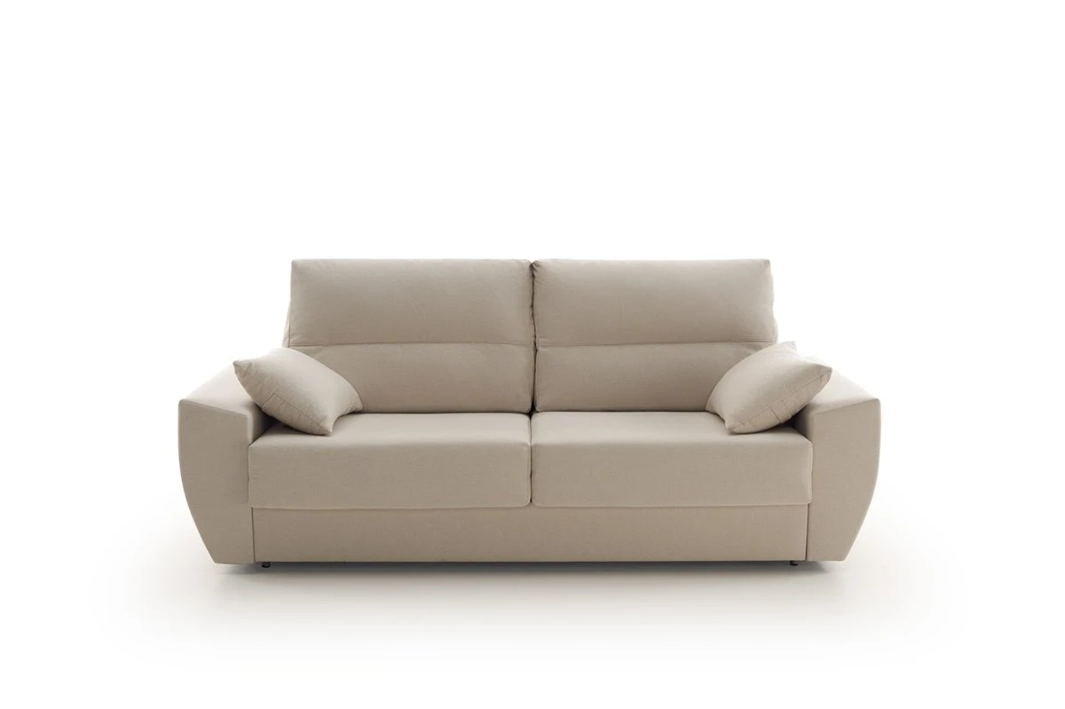 Sofá Cama Italiano Mónaco 3 Plazas 200X96Cm Tela Antimanchas Color Gris 3 Sofá Cama Italiano Mónaco 3 Plazas 200X96Cm Tela Antimanchas Color Gris