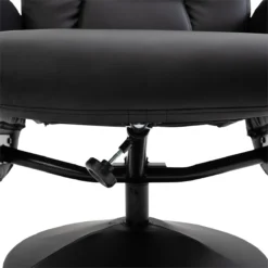 HOMCOM Sillón De Salón Con Otomana Reposapiés Tapizado En PU Sillón Relax Reclinable Hasta 145° Y Giratorio 360° Con Respaldo Ajustable Para Salón Dormitorio Oficina 81x81x105 Cm Negro -Mimoso Sofa Ventas 88d16f811332939a50cf4bd6df090eefea95259c 70f44e06765144c4933954a62ef36291