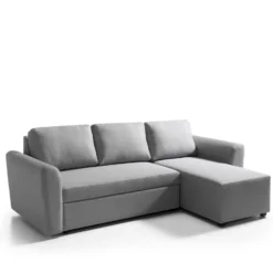 Chaise Longue De 3 Plazas KAYS, Gris Claro