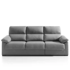 Sofá 3 Plazas ZOE 3 Asientos Color Gris Claro