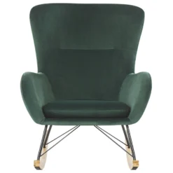 Silla Mecedora De Terciopelo Verde Oscuro/madera Clara/negro ELLAN -Mimoso Sofa Ventas 9170ad3b65ed3f807f019256d9a3a2379915d834 cd786ee6f68b4597b327cbb259e67e5a