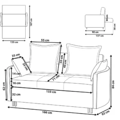 Sofá Cama 2 Plazas Gris HOVIN -Mimoso Sofa Ventas 92b7558bdc3b1dbeccfda62cf7a803aadbc247f5 238577f1d2a44a94996c7bc978f4f696