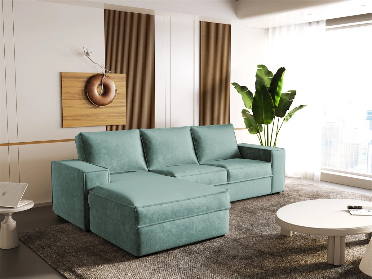 Chaise Longue Convertible En Cama AZZURO Derecha Verde 4 Chaise Longue Convertible En Cama AZZURO Derecha Verde - Imagen 2