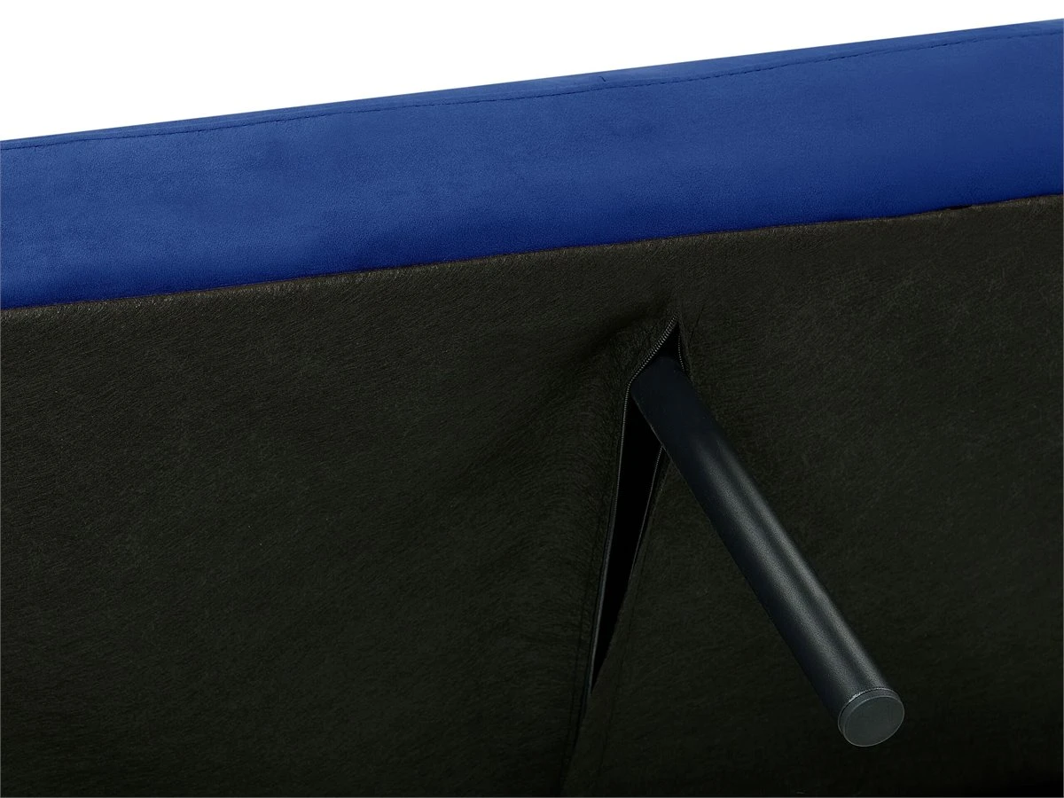 Sofá Cama 3 Plazas De Terciopelo Azul Marino VIMMERBY 10 Sofá Cama 3 Plazas De Terciopelo Azul Marino VIMMERBY - Imagen 8