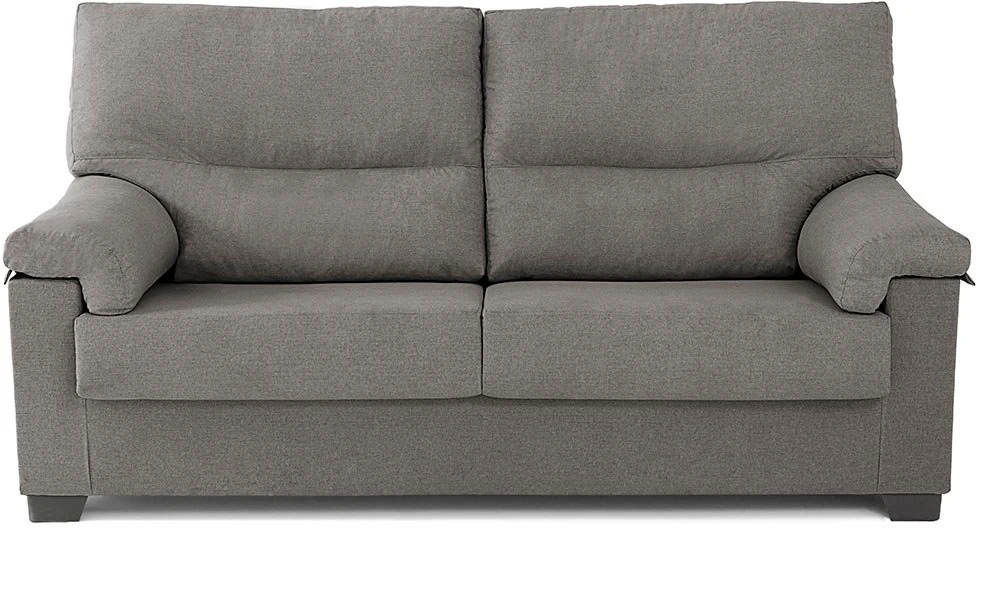 Sofá De Tela 3 Plazas ZIP Color Antracita 3 Sofá De Tela 3 Plazas ZIP Color Antracita