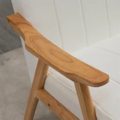 HOMCOM Sofá De 2 Plazas Moderno Sofá De Salón Decorativo Tapizado En Poliéster Con Asiento Acolchado Y Patas De Madera Para Dormitorio Carga 200 Kg 126x74x82 Cm Crema -Mimoso Sofa Ventas 9644c71a34c040bff51f8c4ad1c2dd2f8190e290 5730501689e04ba9bce4a7cbcca86469