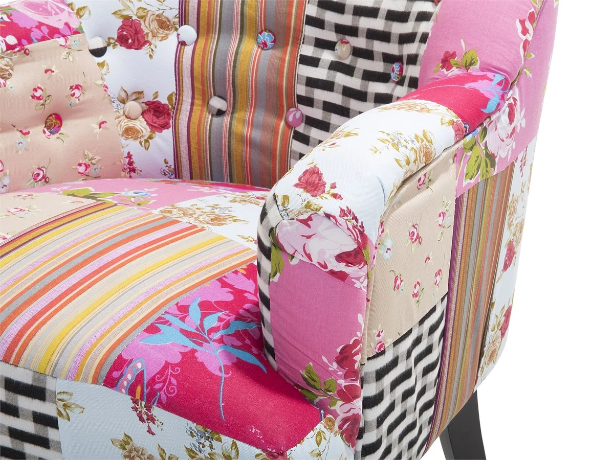 Sillón Patchwork Multicolor MANDAL 9 Sillón Patchwork Multicolor MANDAL - Imagen 7