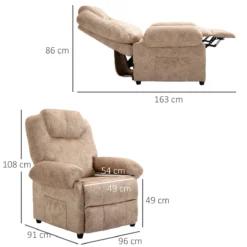 HOMCOM Sillón Relax Reclinable Manual Tapizado En Terciopelo Acolchado Con Reposapiés Retráctil Y Bolsillos Laterales Para Salón Oficina Dormitorio 96x91x108 Cm Beige 12 HOMCOM Sillón Relax Reclinable Manual Tapizado En Terciopelo Acolchado Con Reposapiés Retráctil Y Bolsillos Laterales Para Salón Oficina Dormitorio 96x91x108 Cm Beige -Mimoso Sofa Ventas 977f7b14c8bdfa3455e898a0b78ca8cd4f7f1d34 dc50502807ca4b6e92630fbeabcae12d