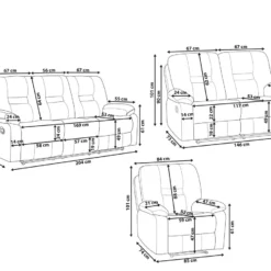 Conjunto De Sala De Estar 6 Plazas De Poliéster Gris Pardo BERGEN -Mimoso Sofa Ventas 980fcae0b264b572fb560b30096f13632df3af87 a20d548fed984e1391bcd05e6ab342d2