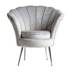 Sillon Textil Color Gris Serie Valentina Cm