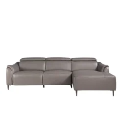 Sofá Chaise Longue (R) Tapizado En Piel De Origen Vacuno Color Gris Oscuro. Reposacabezas Articulados Independientes Manuales Y Asiento Laterial Con Mecanismo Eléctrico De Relax. -Mimoso Sofa Ventas 9b867e1667d35a97b3879e30e12ad18329f34f45 3943562c02b342faa735b5e4e7451018