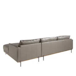 Sofá Chaise Longue (R) Tapizado En Piel De Origen Vacuno Color Gris Oscuro Con Base En Madera De Haya Vaporizada. Estructura De Patas En Acero Macizo Inoxidable Oscurecido. -Mimoso Sofa Ventas 9d041b2dff72d8fd7fddf16923719449337c2f86 d7317c2e24334c8a83df48bf9e0629c7