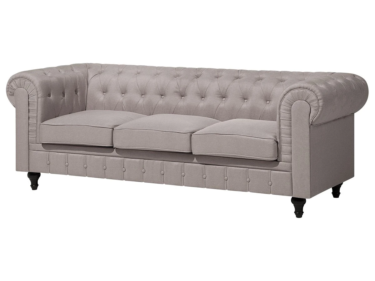 Sofá Esquinero Tapizado Beige Derecho CHESTERFIELD 9 Sofá Esquinero Tapizado Beige Derecho CHESTERFIELD - Imagen 7