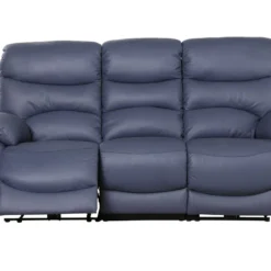 Sofá Relax Eléctrico 3 Plazas De Piel ESPRIT Color Azul