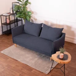 BUDWING Melanie - Sofá Recto - Azul - 3 Plazas - Estilo Vintage - Patas Altas Y Cojines Libres -Mimoso Sofa Ventas a1efb4c93f9ddc5ac5b834ad201dfbb35542fae0 4f7a099c9aae4e6b95b2d6ae5f6c2798