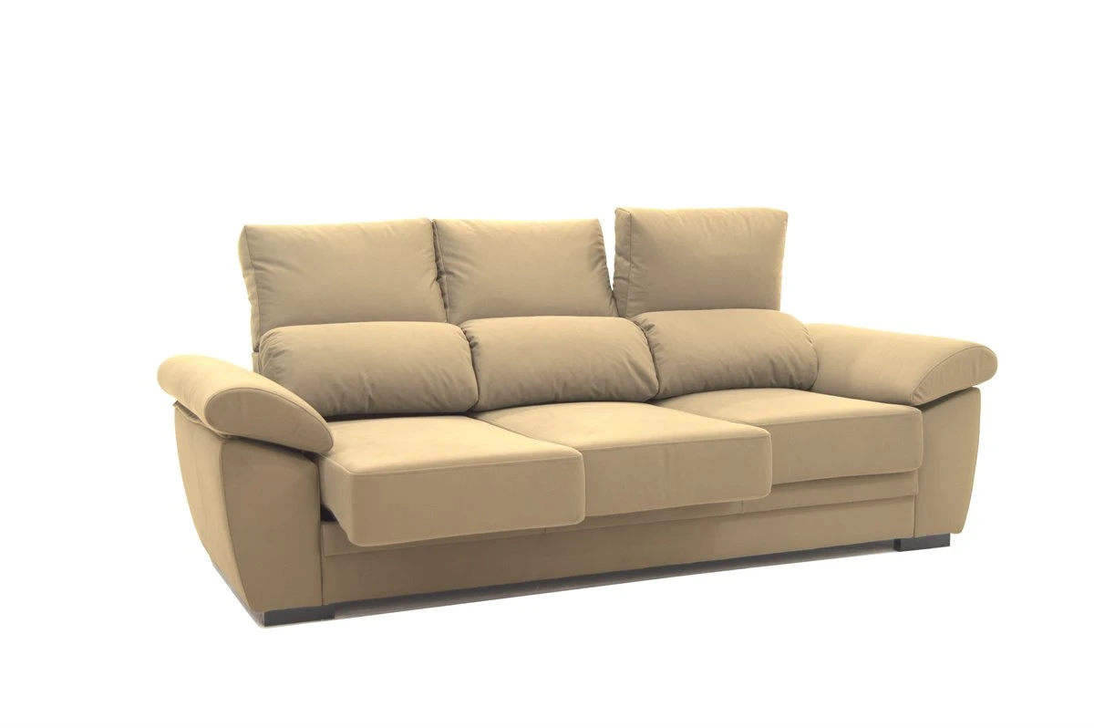 Sofá 3 Plazas De Microfibra ARGOS Color Beige 6 Sofá 3 Plazas De Microfibra ARGOS Color Beige - Imagen 4