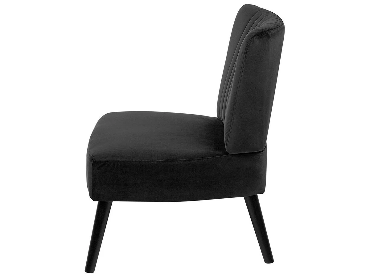 Sillón De Terciopelo Negro VAASA 7 Sillón De Terciopelo Negro VAASA - Imagen 5