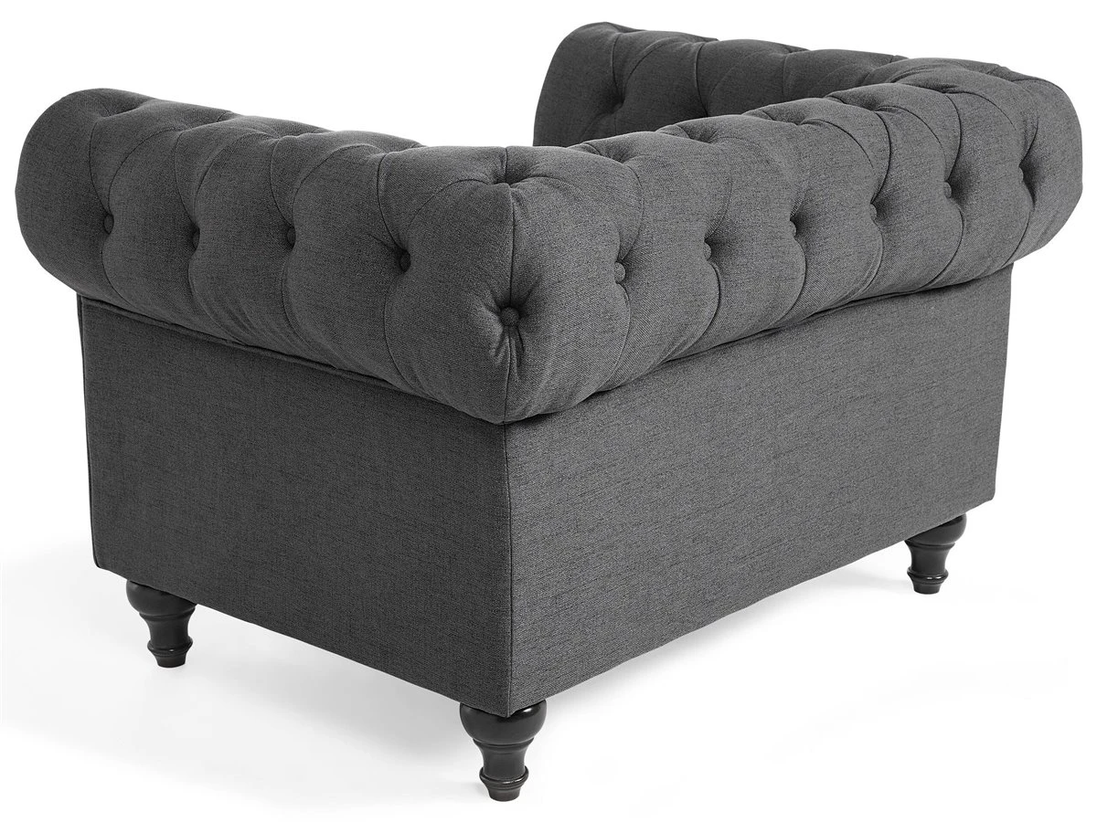 Sillón Tapizado Color Gris CHESTERFIELD 10 Sillón Tapizado Color Gris CHESTERFIELD - Imagen 8