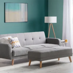 Sofá Cama 3 Plazas Tapizado Gris Claro FLORLI -Mimoso Sofa Ventas aff56944c33e3f83b61badc2d9cb3b05700a8b0b 7f20682579e34d6abe746be02d307b10