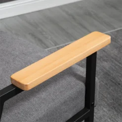 HOMCOM Butaca De Salón Sillón Decorativa Moderna Tapizado En Poliéster Con Reposabrazos De Madera Y Patas De Acero Para Cocina Oficina Dormitorio 64,5x70x83,5 Cm Gris -Mimoso Sofa Ventas b08fb198eaf16c2a6a6d45bdc6147670436d52ca 7711111b9d0c4241801c0ee7ae243ac4