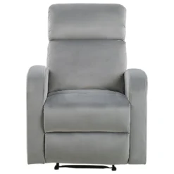 Sillón Reclinable Manual De Terciopelo Gris Claro VERDAL -Mimoso Sofa Ventas b114e5a27b81cf7e5de312b1b92c2b9bf4bb3fde 574babeca52641a7b16e8857b284b641