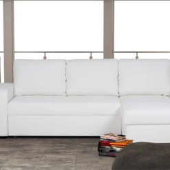 Chaise Longue Reversible De Piel Sintética Con Cama HARRY Blanco -Mimoso Sofa Ventas b19ed4a9e6a7bdf66aba990851abb14faa954718 369866 04