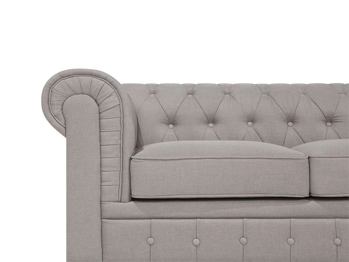 Sofá Esquinero Tapizado Beige Derecho CHESTERFIELD 13 Sofá Esquinero Tapizado Beige Derecho CHESTERFIELD - Imagen 11