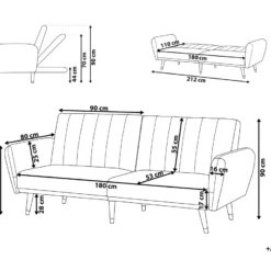 Sofá Cama 3 Plazas De Terciopelo Azul Claro/negro VIMMERBY -Mimoso Sofa Ventas b44588885a880ccec3e3415de7f90f59a020bf09 c04a3021717c4827850d3ffb20dc549c