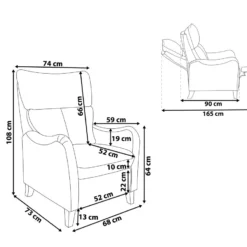Sillón Reclinable Tapizado En Gris ROYSTON -Mimoso Sofa Ventas b48e6f59d0a8ae2d5ea28b09c4fb1c220cf250bf 1028a966e46d4624a52fad4a9e8d0753