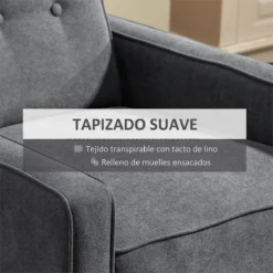HOMCOM Sillón Relax Reclinable Manual Hasta 145° Tapizado En Poliéster Con Reposapiés Retráctil Carga 150 Kg Para Salón Oficina Dormitorio 68x87x100 Cm Gris -Mimoso Sofa Ventas b60000dbea166a04ed88bb9dde79eded30bd5256 3a807bdc5a8941bd88800447724390f9