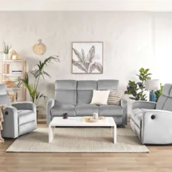 Sillón Reclinable Manual De Terciopelo Gris Claro VERDAL -Mimoso Sofa Ventas b806f5c39d25ecde59163581b5c21baa0899ec2c aa673040e6f04318aa76d7c9f9f81102