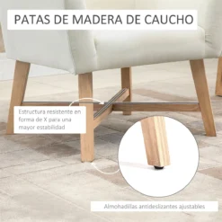 HOMCOM Butaca De Salón Tapizada En Terciopelo Sillón Relax Moderno Con Asiento Reposabrazos Acolchados Patas De Madera Y Base Cruzada Para Dormitorio 67x65x74 Cm Blanco 15 HOMCOM Butaca De Salón Tapizada En Terciopelo Sillón Relax Moderno Con Asiento Reposabrazos Acolchados Patas De Madera Y Base Cruzada Para Dormitorio 67x65x74 Cm Blanco -Mimoso Sofa Ventas b92ad399e7edc68cd23b0159f3ca8d7fa5f39d09 68b2105948674d989c039651007fc059